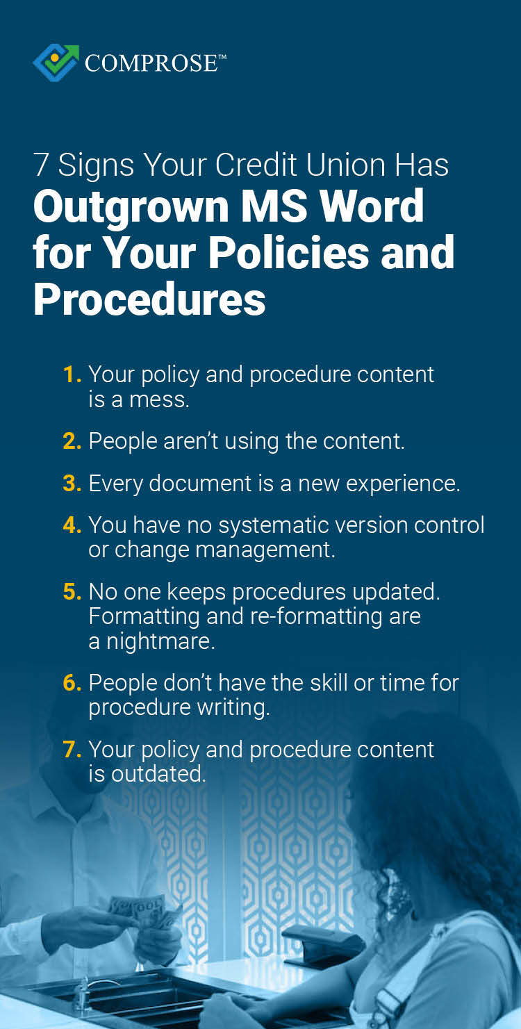 Comprose-7 Signs Your Credit Union Has Outgrown MS Word for Your Policies and Procedures